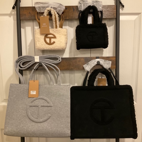 🆕UGG X TELFAR REVERSE SHEARLING MINI SHOPPING BAG WITH ATTACHED CROSSBODY STRAP - Picture 10 of 16